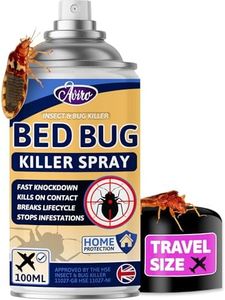 Aviro Travel Bed Bug Spray - Fast Acting Professional Grade Bed Bug Killer for Immediate Control & Treatment of Bed Bugs & Dust Mites. Bed Bug Protection Perfect for Travel. 100ml