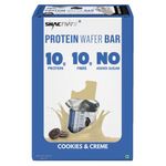 Snactivate Protein Wafer Bars Cookies & Creme With 10G Protein, 10G Fiber & Sugarfree | Tasty & Crunchy Whey Protein Bars | Keto Friendly, Healthy Energy Bars | No Preservatives| 40 Gm (Pack Of 6)