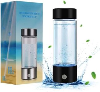 Bouteille à Eau Hydrogène, Bouteille d'eau Portable pour Hydrogène, 420 ML Bouteille d'eau d'hydrogène, Chargement USB Portable pour la Maison, le Bureau et les Voyages (Noir)