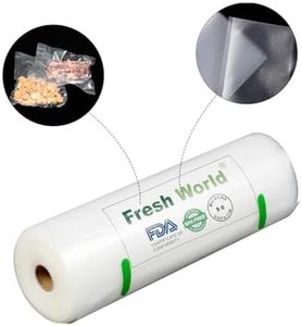 Freshworld Vacuum Sealer Rolls - Food Storage Saver Bag, travel friendly | Airtight | space saver | storage bags | packing | Embossed on one side (28 x 1500cm) (11" X 15m)