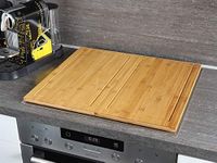 Stove Cover Plate, Chopping Boards made of Bamboo 50 x 28 cm, Pack of 2