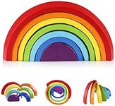 Coogam Wooden Rainbow Stacker Nesti