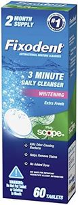 Fixodent Plus Scope Daily Denture Cleaner Tablets, 60 Count (2 Month Supply), 60 Count