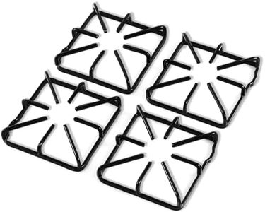 Allstare WB31K10016 WB31K10015 Grate Replacement Parts For GE Burner Grate Kenmore Hotpoint Stove Parts General Electric Gas Range Parts Stove Surface Top Grate Metal Steel Rack 4 Pieces