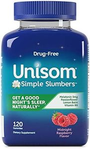 Unisom Simple Slumbers DrugFree Sleep Aid Gummies Melatonin 5mg Midnight Raspberry,120 Count