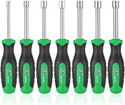 SK 7-Piece SAE Nut Driver Set, 3/16", 1/4", 5/16", 11/32", 3/8", 7/16", 1/2", Premium CR-V Construction, SureGrip Handle