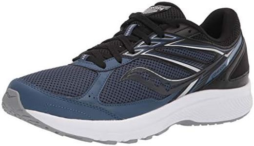 Saucony Homme Cohesion 14 Chaussure de Course sur Route, Bleu/Noir, 45 EU