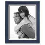 Malden International Designs Linear Wood Picture Frame, 8 by 10-Inch, Blue