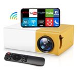 Drumstone (15 Years Warranty) Mini Projector,Portable Movie Projector,Smart Home Projector,Neat Projector for iOS,Android,Windows,PS5,Laptop,TV-Stick,Compatible with HDMI,USB,Audio,TF Card