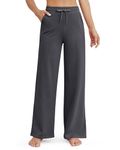 G4Free Yoga Pants for Women Wide Leg Loose Casual Sweatpants Drawstring Comfy Lounge Pants with Pockets Petite/Regular/Tall Grey