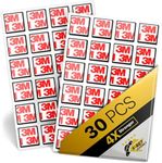 Hyper-Sticky Magnets with Adhesive Backing - Strong Magnetic Squares for Whiteboard, Fridge, Crafts - Easy to Cut Stickers for Planning and Organization - 30pcs