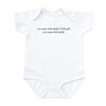 CafePress Mess W/Daddy's Little Girl - Cute Infant Bodysuit Baby Romper