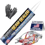 Seam Sealer Automotive-Professional Grade High Strength Waterproof Adhesive for Truck,Marine,Auto Body Repair, Rust & Leak Prevention-Quick Paintable Sealant for Metal,Plastic,RV Roof Sealant White