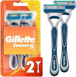 Gillette Sensor5 Men's Disposable Razors, 2 Count