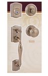 Baldwin 180WYHXATK ROB SMT CP Wesley Handleset with Alcott Knob Featuring SmartKey, Satin Nickel