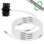 HoveeLuty Chimney Sweep Kit Flexible Flue Brush 14PCS 16 in Dryer Vent Cleaner Dryer with 4 in Head Bendable Quick Connect Dryer Lint Brush Vent Cleaner Dryer Washable Lint Cleaner