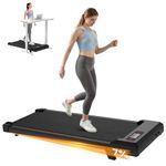 HomeFitnessCode Walking Pad Treadmill, Treadmills for Home, 2.5HP Portable Electric Under Desk Treadmill with LED Display & Remote, Adjustable Speed, No Assembly (Charcoal Black)
