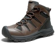 NORTIV 8 Men's Mid Hiking Boots Waterproof Outdoor Trekking Backpacking Camping Shoes,Size 10.5,Dark brown,SNHB2416M