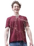 TURMS Anti Stain Anti Odor Crew Neck Tshirt for Men | Lounge Tshirt for Boys (Medium, Maroon)