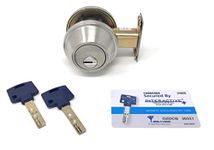 Mul-T-Lock Interactive+ Cronus High Security Grade 2 Single Cylinder Dead-Bolt w/Thumb Turn 2-3/8 or 2-3/4 Adjustable Backset for Commercial And Residential Metal Or Wood Doors (Stainless Steel)