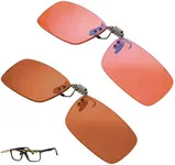 BRADDELL OPTICS Indoor FL-41 Rose & Outdoor FL-60 Brown Amber Clip-on Blue Blocking Anti Glare Computer Reading Glasses for Migraine Light Sensitivity, Photophobia and Fluorescent LED Lighting