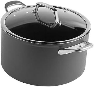 Ninja ZEROSTICK Premium Cookware 26cm Stock Pot with Glass Lid, Long Lasting, Non-Stick, Hard Anodised Aluminium, Induction Compatible, Oven Safe to 260°C, Grey, C30426UK