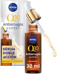 Nivea Q10 Antiarrugas Expert Sérum Doble Acción (30 ml), sérum facial con tecnología antiglicación, tónico facial antiedad que bloquea el daño causado por los azúcares
