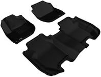 3D MAXpider Custom Fit Complete Floor Mat Set for Select Honda Models - Kagu Rubber (Black)