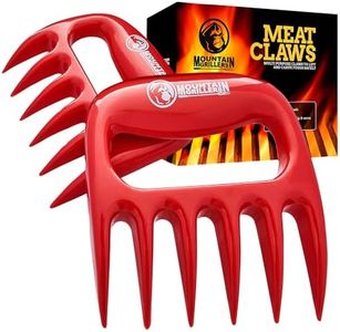 Mountain Grillers Bear Claws Meat Shredder - Durable Meat Claws For Shredding Pulled Pork, Chicken, Beef - Heat-Resistant BBQ Meat Claws For Grilling And Smoking - Ergonomic Handle - 2 Pack, Red