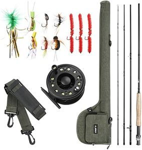 Fishing Rod Kit, Carbon Fiber Fly Fishing Rod and Reel Combo with Carry Bag Fishing Reel, Lure, Fishing Gear Set for Beginner Adults Saltwater Freshwater