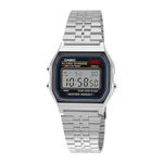 Casio Vintage A159W-N1DF Black Digital Dial Silver Stainless Steel Band D339