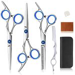 MAYCREATE® Scissors for Hair Cutting Kit Professional Hair Dressing Scissors Barber Salon with Storage Case, Hair Cutting Thinning Scissors Full Set for Men Women Adult Kids