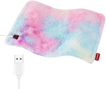 Comfheat USB Heating Pad, 5V Heated Travel Pads, 3 Heat Settings & Auto Shut Off, Hot Therapy for Pain Relief Abdomen Cramps 16"x 12" Non-Rechargeable, Colorful