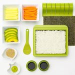 THE #1 Rated COMPLETE HOME SUSHI MAKING KIT SET. Now make Best SUSHI ROLL at home for SUSHI PARTY or for your kids. With HOME SUSHI MAKER you can make all Sushi Rolls in all style. Magic SUSHI MAKER with COMPLETE TRAINING SYSTEM