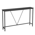 VASAGLE Console, Slim Sofa Living Room, Hallway Table, Easy Assembly, Charcoal Grey and Ink Black LNT020B04, 120x23x74cm