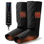 Snailax Leg Massager with Heat and Compression, Calf and Feet Massager for Circulation, 3 Modes and 3 Intensities, Compression Massager with Handheld Controller, Great Gift for Mom Wife and Friend