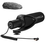 Shotgun Microphone, Comica CVM-V30PRO Professional Super-Cardioid Video Microphone with Wind Muff, External Microphone for Canon Nikon DSLR Camera/Camcorder, Perfect for Interview/Video Recording