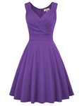 GRACE KARIN Women's Sleeveless Cocktail Evening Party Dress Plus Size 2XL Purple CL698-9