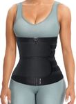 HOPLYNN Neoprene Sweat Waist Trainer Corset Trimmer Belt for Women Weight Loss, Waist Cincher Shaper Slimmer Black Medium 02