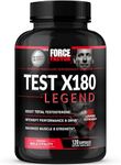 FORCE FACTOR Test X180 Legend Testosterone Booster for Men to Build Muscle & Strength, Performance, Testosterone Supplement for Men’s Health, Testosterone Support, 120 Capsules