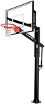 Goalrilla Basketball Hoops with Tempered Glass Basketball Goal Backboard, Black Anodized Frame, and In-ground Anchor System