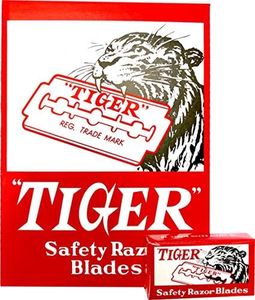 100 Tiger Carbon Double Edge Razor Blades