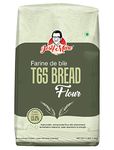 JOSEF MARC Farine De Ble T65 Bread Flour, 4 LBS (1.8kg) - Unbleached & High Protein Flour, All Purpose Bread Flour, Strong Bread Flour