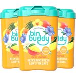 Bin Buddy Surf's Up Bin Freshener Powder 450g, Pack of 3 – Leaves Your Bin Smelling Great – Suitable for Indoor Kitchen, Bathroom, Food Waste Bins and Outdoor Wheelie Bins