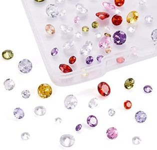 Cheriswely - 80 pietre di zirconia cubica, cabochon sfaccettati con strass trasparenti e zirconia cubica per gioielli, bracciali, ciondoli, artigianato