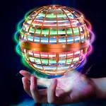 Flying Orb Ball Toys Soaring Hover Pro Boomerang Spinner Hand Controlled Mini Drone Globe Shape Spinning Safe for Kids Adults Outdoor Indoor by Tikduck (Orange)