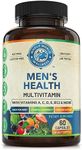 Mens Daily Multivitamin Multimineral Supplement for Energy, Focus, Stamina & Performance. Made for Men with 30+ Nutrients, Fruit & Energy Blend. Mens Vitamins USA Made 60 Capsules