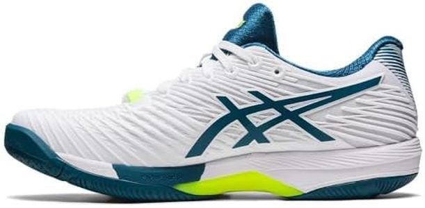 ASICS Solution Speed FF 2 Man Tennis Shoes White Blue, White Restful Teal, 9 US