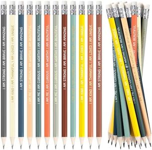 72 Pcs Inspirational Quote Pencils for Students from Teacher Motivational Pencil with Eraser Pre Sharpened Pencils Bulk #2 HB Pencils Bulk Classroom Christmas Gifts for Students Bulk (Dark Color)