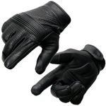 Milwaukee Leather Men’s Perforated Glove w/Flex Knuckles-Black-Medium